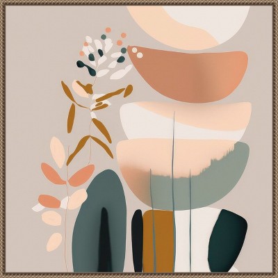 Amanti Art Balancing Shapes by Bella Eve Canvas Wall Art Print Framed