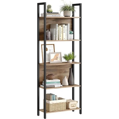 VASAGLE ALINRU Storage Shelf 5 Shelf Bookshelf for Living Room Entryway Office