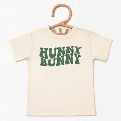 The Juniper Shop Hunny Bunny Wavy Toddler Short Sleeve Tee - 5T - Cream