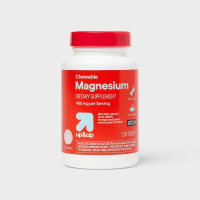 Chewable Magnesium Dietary Supplement Tablets - Cherry - 120ct - up&up™