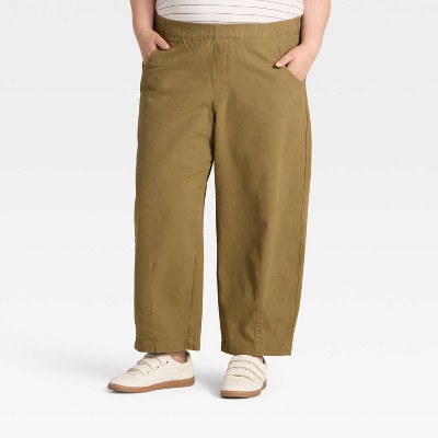 Women's Mid-Rise Barrel Leg Pull-On Pants - Universal Thread™