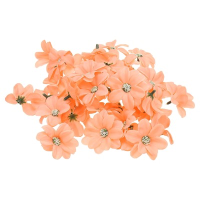 Unique Bargains Faux Silk Multi-layered Handmade Artificial Flowers Purple White Pink Bulk