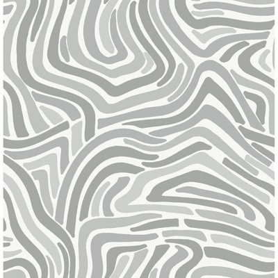 NuWallpaper Spirited Peel and Stick Wallpaper Gray: Removable Vinyl, Self-Adhesive, Solid Pattern, 28.2 Sq Ft Coverage