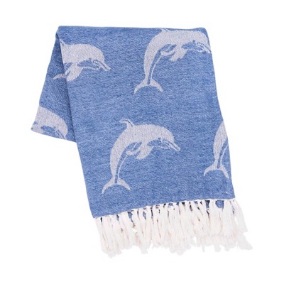 C&F Home Dolphin Blue Throw Blanket