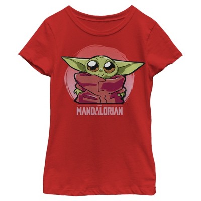 Girl's Star Wars The Mandalorian The Child Circle T-Shirt