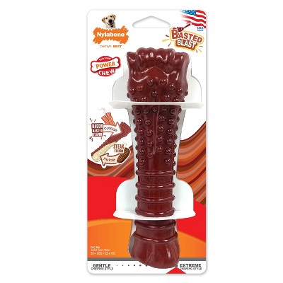 Nylabone Power Chew Basted Dog Bone - Steak & Bacon - L