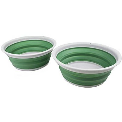 SAMMART 7.5L (1.98 Gallon) Collapsible Wash Tub - Foldable Dish Tub Set of 2