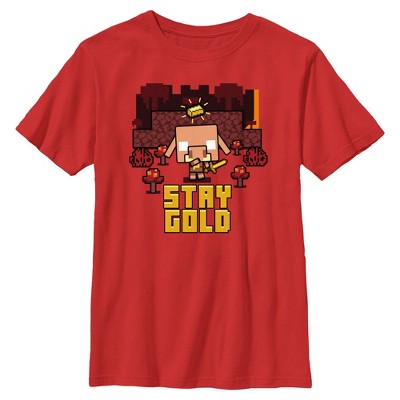 Boys Minecraft Stay Gold T Shirt
