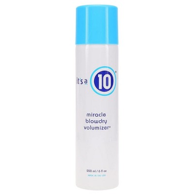 It's a 10 Ten Miracle Blowdry Volumizer Spray | Eliminate Hair Frizz | Heat Protectant | Natural Finish | Long Lasting - (6 oz) Blow Dry Hairspray