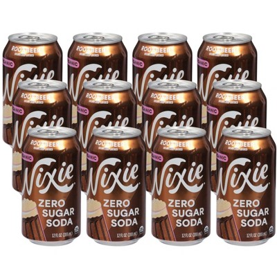 Nixie Sparkling Water Soda Zero Sugar Root Beer - Case of 12/12 fz