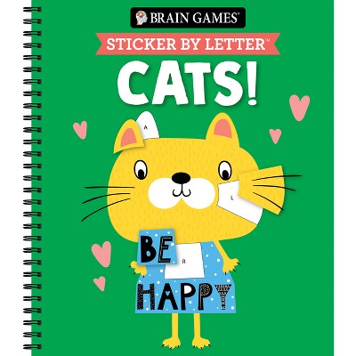 Brain Games - Sticker by Letter: Cats! - by  Publications International Ltd & New Seasons & Brain Games (Spiral Bound)