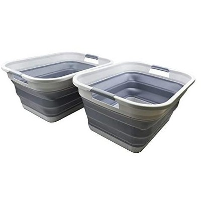 SAMMART 41L (10.8 gallon) Collapsible Plastic Laundry Basket - Water capacity: 32L (8.4 gallon)