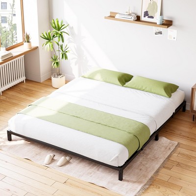 Bed Frame No Box Spring Needed, Heavy Duty Metal Platform Bed Frame for Bedroom Easy Assembly, Noise Free, Black