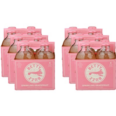 Betty Buzz Sparkling Grapefruit - Case of 6 - 4 bottles/9 fl oz.
