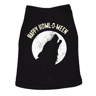 Dog Shirt Happy Howl-O-Ween Shirt Funny Halloween Wolf Tee for Family Pet - Crazy Dog Dog Shirt For Halloween Season