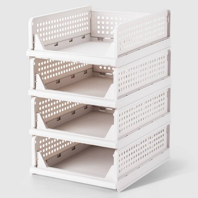 VUSIGN Hollow Design Crates Light Beige