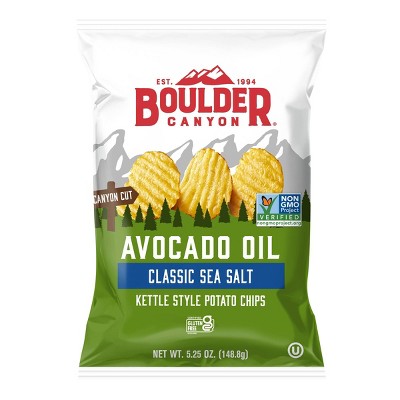 Boulder Canyon Avocado Oil Kettle Cooked Sea Salt Potato Chips - 5.25oz