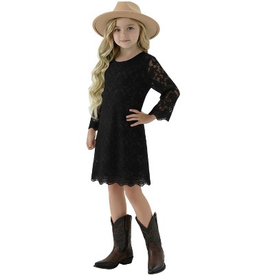 2Bunnies Girls' Boho Rustic Garden Lace Flower Girl Dress