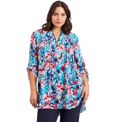 Avenue Roll Tab Zip Front Tunic
