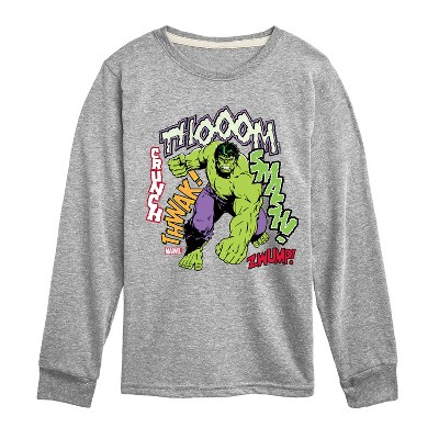 Boys' - Marvel - Hulk Smash Crunch Long Sleeve Graphic T-Shirt