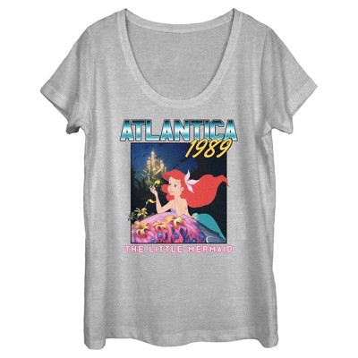 Women's The Little Mermaid Ariel Atlantica 1989 Scoop Neck