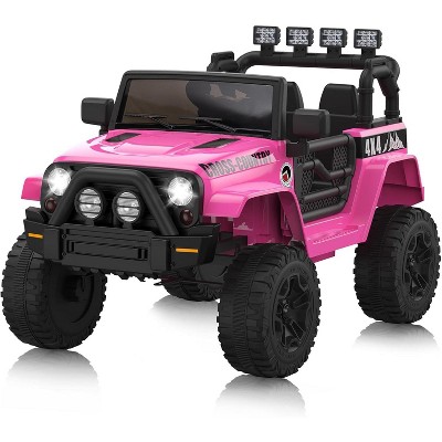 2-Seater Ride On Truck Car, 12V Electric Car for Kids Battery Powered Car w/Parent Remote Control, Safety Belt, Mp3 Player, Led Lights