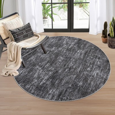 Washable Modern Solid Living Room Rugs, Abstract Indoor Contemporary Floor Carpet for Bedroom Dining Room