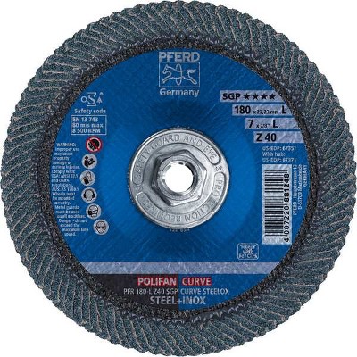 Pferd  Fiber Disc,7 in Dia,5/8in Arbor,40 Grit 67371