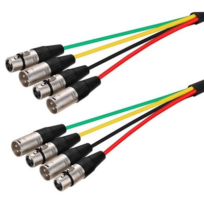 Monoprice 4-Channel XLR Male to XLR Female Snake 26AWG Cable C/d - 20 Feet With 4 Balanced Mono / Unbalanced Stereo Lines