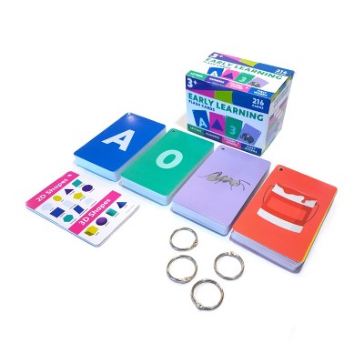 Carson Dellosa Education Early Learning Flash Card Box Set, Grade PK-1 (216 cards, 4 book rings, 4 dividers)