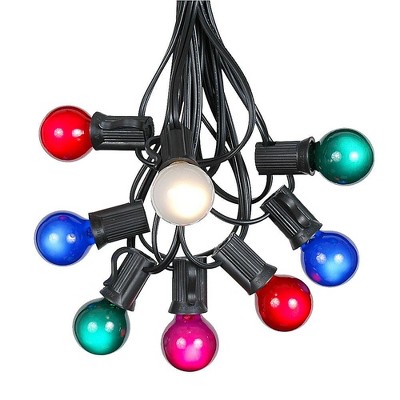 Novelty Lights 25 Feet G30 Globe Outdoor Patio String Lights, Black Wire