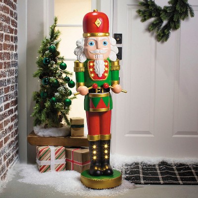 Morris Costumes 4 Ft. Light-Up Nutcracker with Drumsticks Christmas Decoration