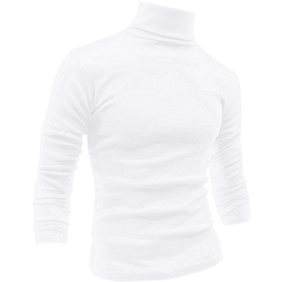 INSPIRE CHIC Men's Slim Fit Long Sleeve Pullover Turtleneck T-Shirt