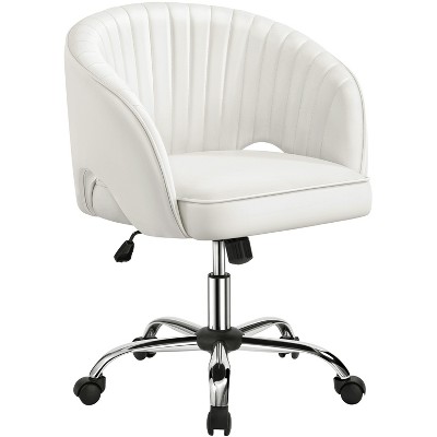 Yaheetech Rolling Office Chair Armchair with Tufted Barrel