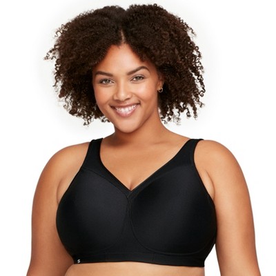 Glamorise Womens MagicLift Seamless Sports Wirefree Bra 1006 Black