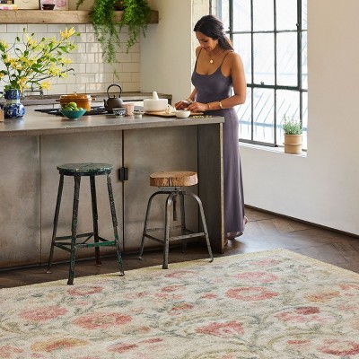 Padma Lakshmi x Rugs USA - Sufi Hand-Tufted Floral Motif Wool-Blend Rug