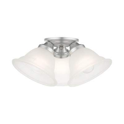 Livex Lighting Wynnewood 3 - Light Flush Mount in  Satin Nickel