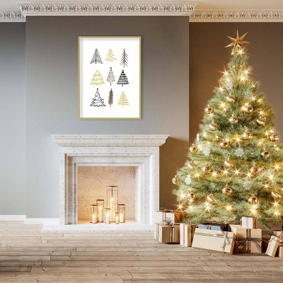 Amanti Art 31"x41" Christmas Trees 2 by Kristina N. Wood Framed Wall Art Print
