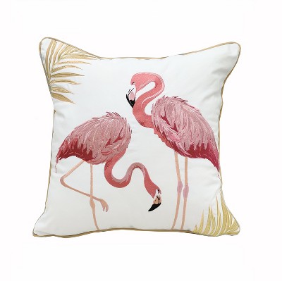RightSide Designs Flamingo Fancy Indoor/Outdoor Accent Throw Pillow Decor