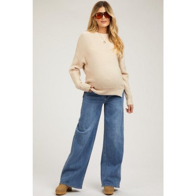 PinkBlush Blue Wide Leg Maternity Jeans