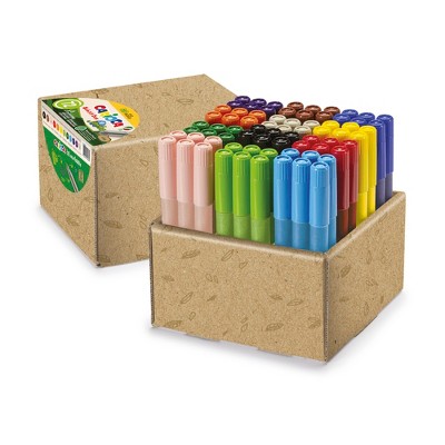 CARIOCA Eco Family Jumbo Maxi Tip Felt Tip Washable Pens School Box - 72 Pieces