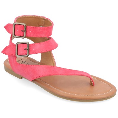 Journee Collection Women's Kyle Ankle Wrap Low Block Heel Sandals