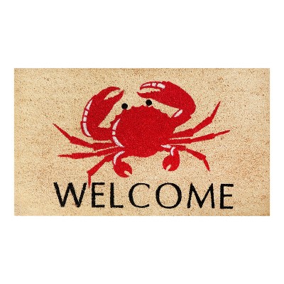 A1HC Natural Coir Doormat, 18" x 30", Heavy-Duty, Non-Slip PVC Backing Entrance Mat