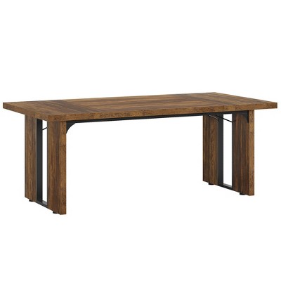 Resenkos Computer Desk, Office Desk, Study Desk,70.9" Executive Desk, Modern Office Computer Desk Conference Table,White & Gold