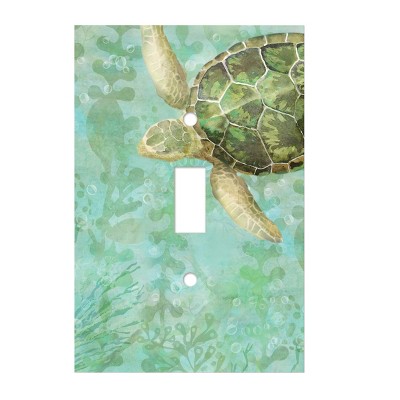 RightSide Designs Sea Turtle Standard Ceramic Switchplate
