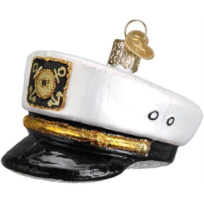 Old World Christmas Glass Blown Ornament for Christmas Tree, Captain's Hat