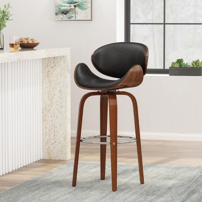 NicBex 30"Mid-Century Modern Counter Height Bar Stools,Set of 1,Swivel Shell-Shaped Counter Stools with Footrest,250LBS Weight Capacity