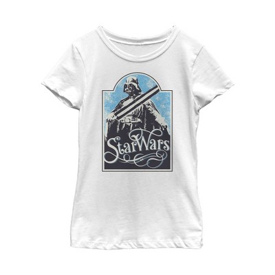 Girl's Star Wars Vintage Western Darth Vader T-Shirt