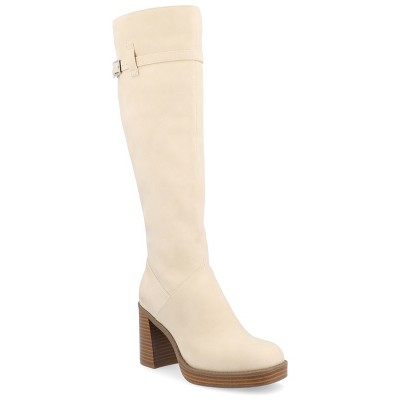 Journee Collection Wide Width Extra Wide Calf Women's Letice Platform Square Toe Boots