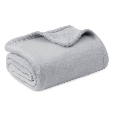 Cozy Comfort by Bedsure | Flannel Blanket Solid 260GSM Soft Fuzzy Plush Bed Blanket